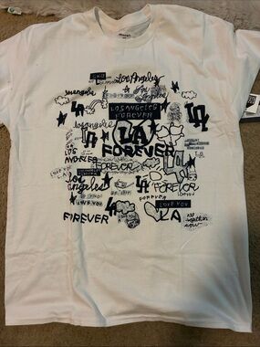 LA Forever Graphic Tee - White with Black Print
